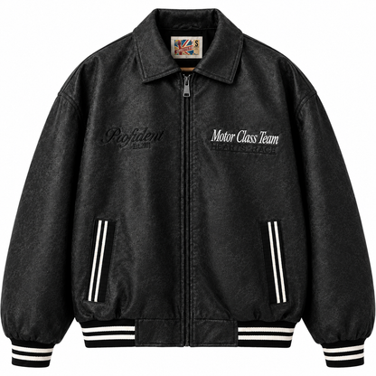 Chaqueta oversize alta gama en cuero sintético