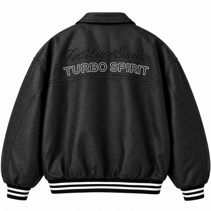 Chaqueta oversize alta gama en cuero sintético
