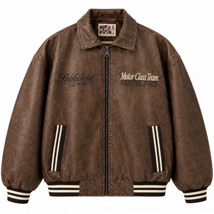 Chaqueta oversize alta gama en cuero sintético