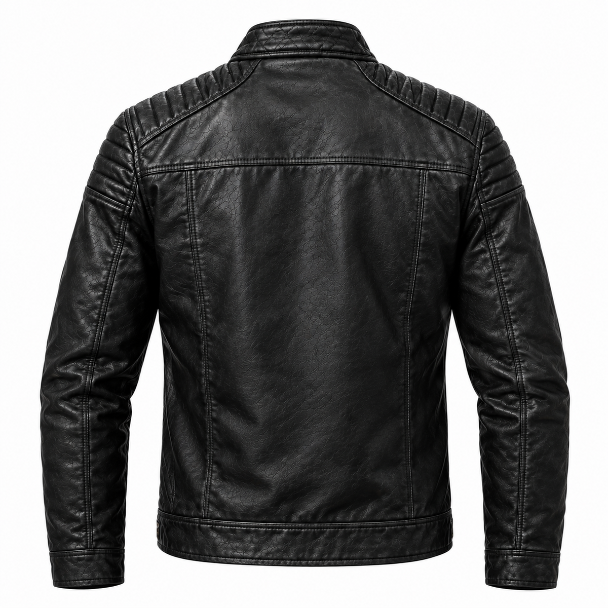 Chaqueta clásica de cuero sintético